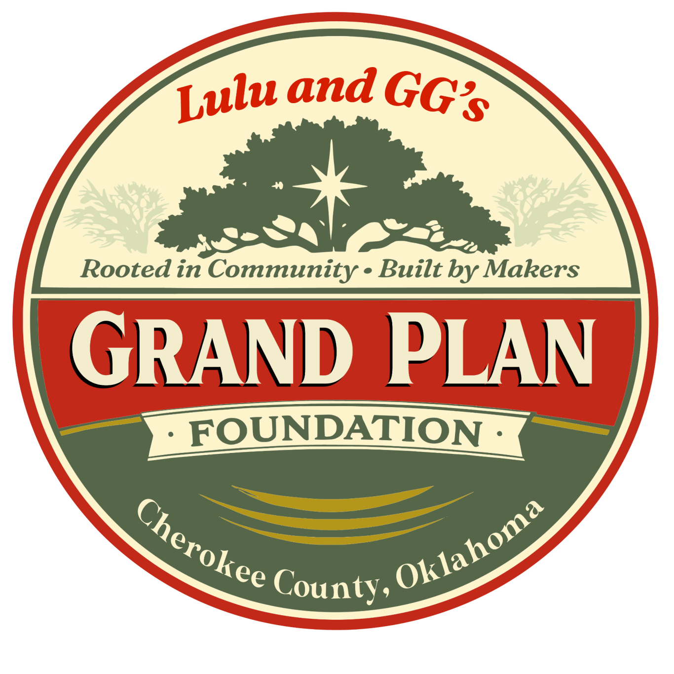 Lulu and GG's Grand Plan Foundation Logo for Lulu and GG's Grand Plan Foundation, featuring a tree and text in a circular design.